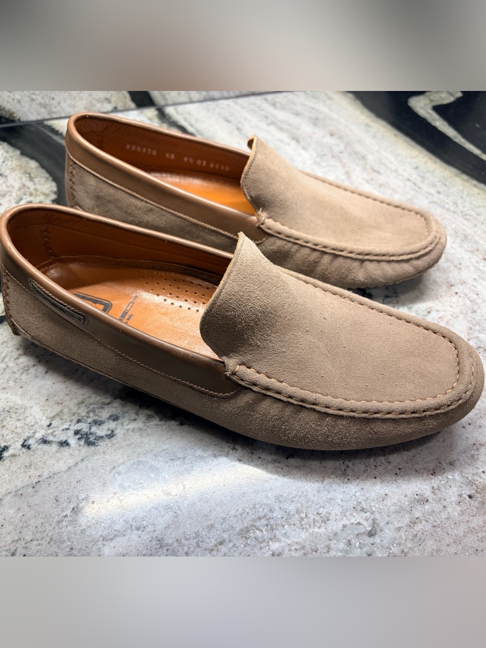 Moreschi Italy Taupe Suede Driving Loafers Men’s 9.5 Luxury Made in Italy